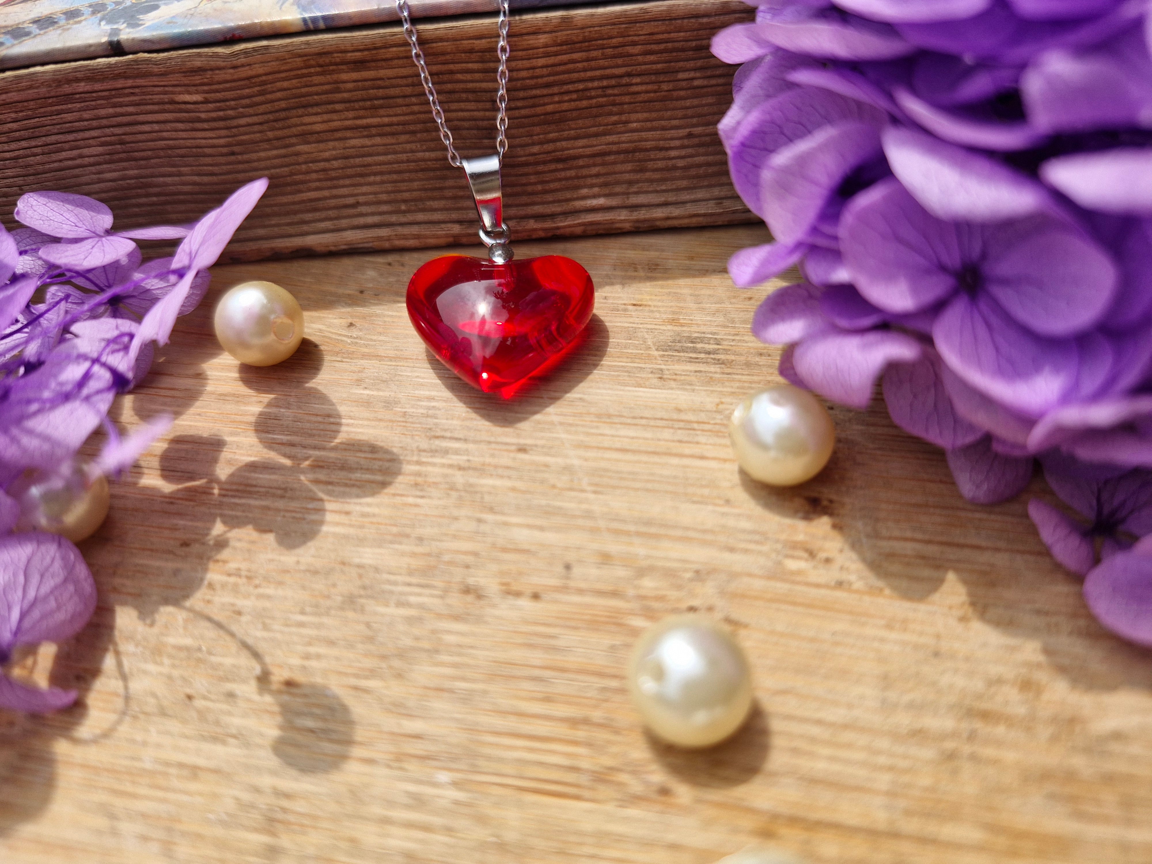 Scarlet Heart Pendant – Crystal Clear Romance Series