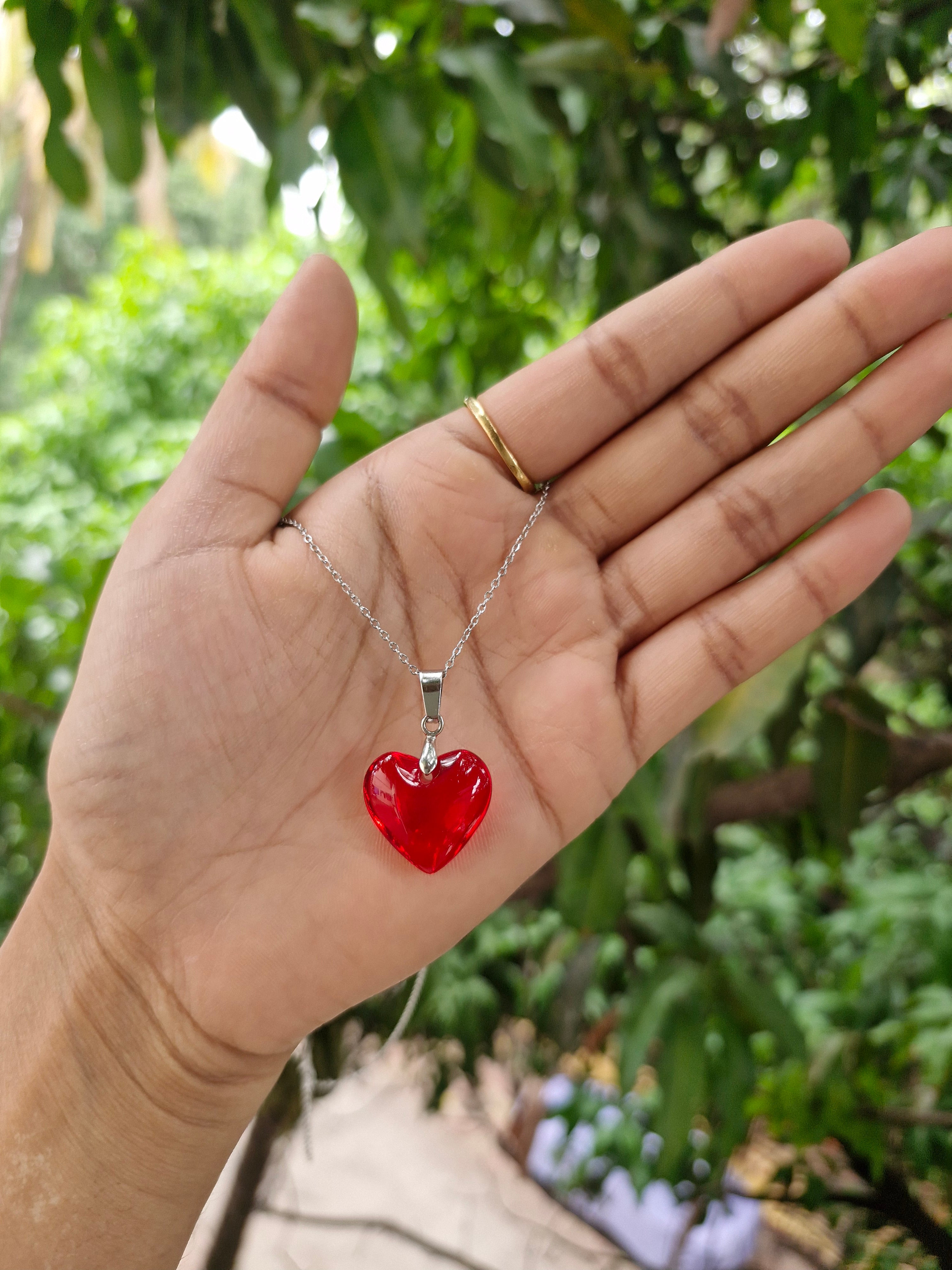 Scarlet Heart Pendant – Crystal Clear Romance Series