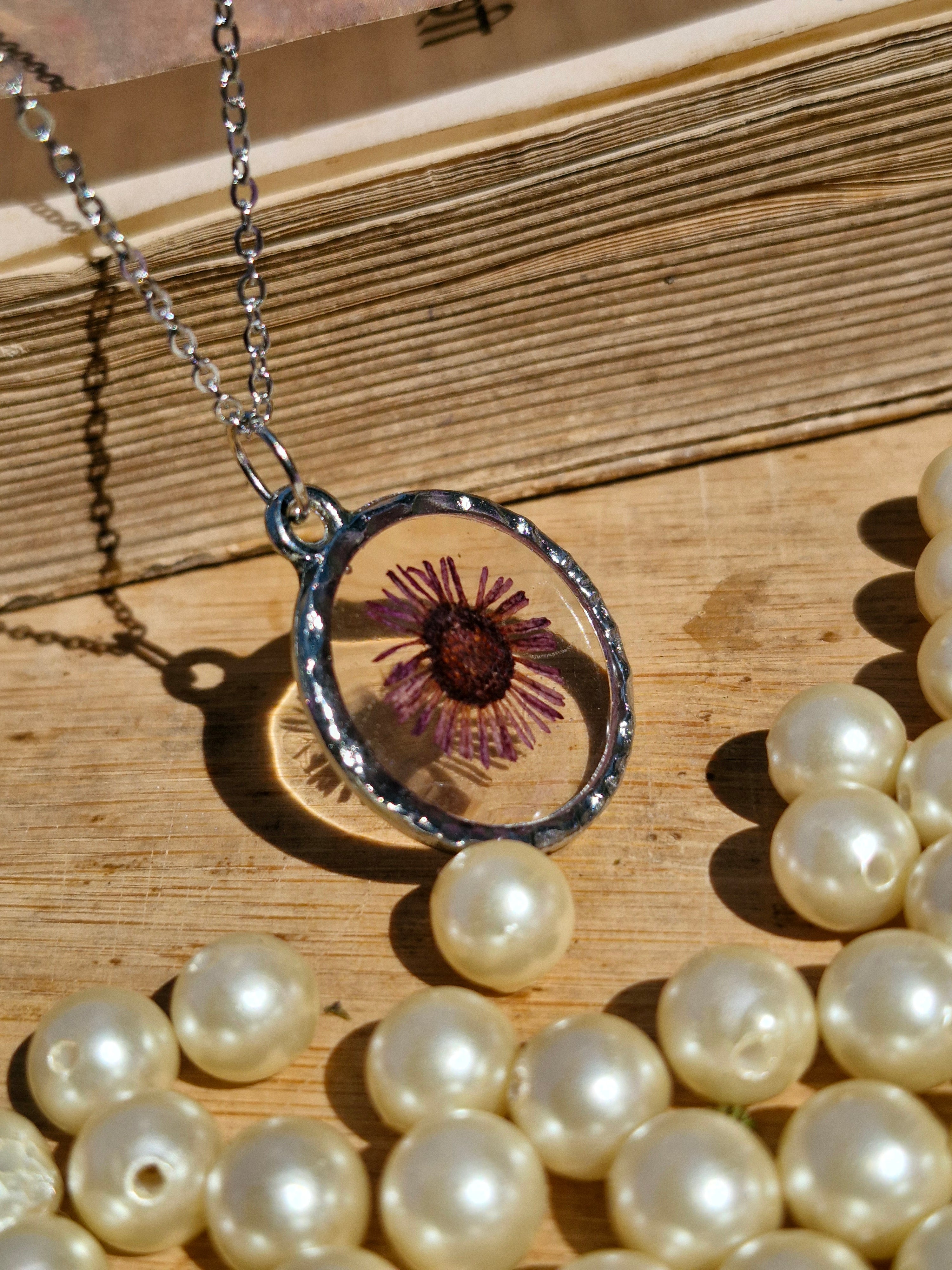 Meadow Flower Necklace - Purple Bloom Series