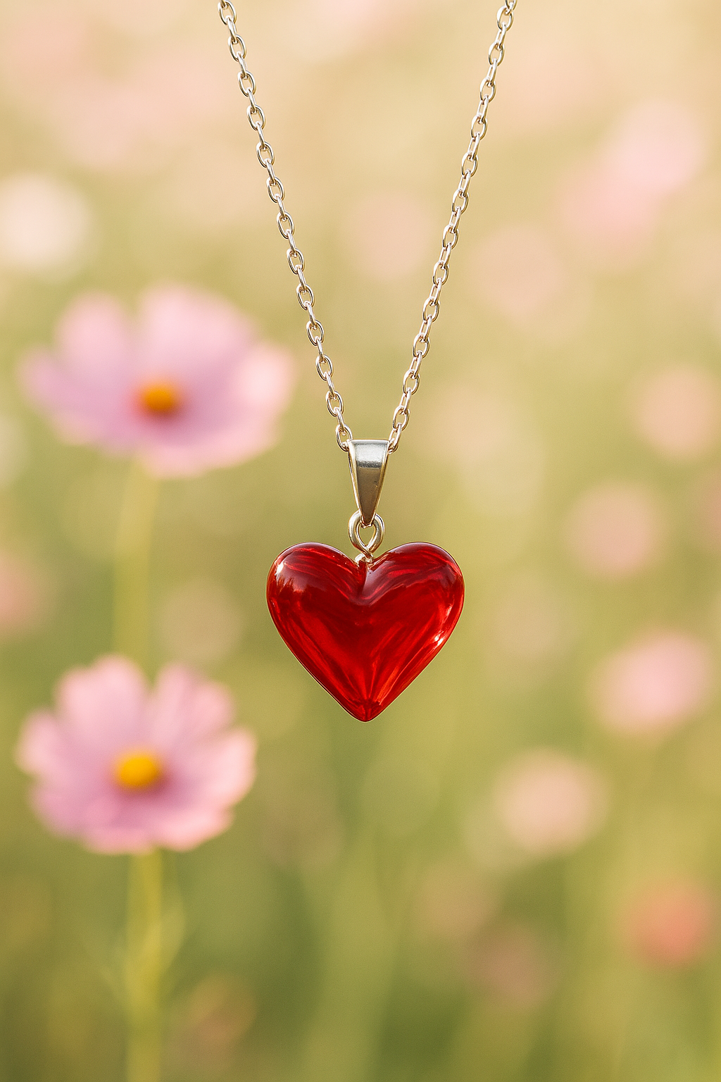 Scarlet Heart Pendant – Crystal Clear Romance Series